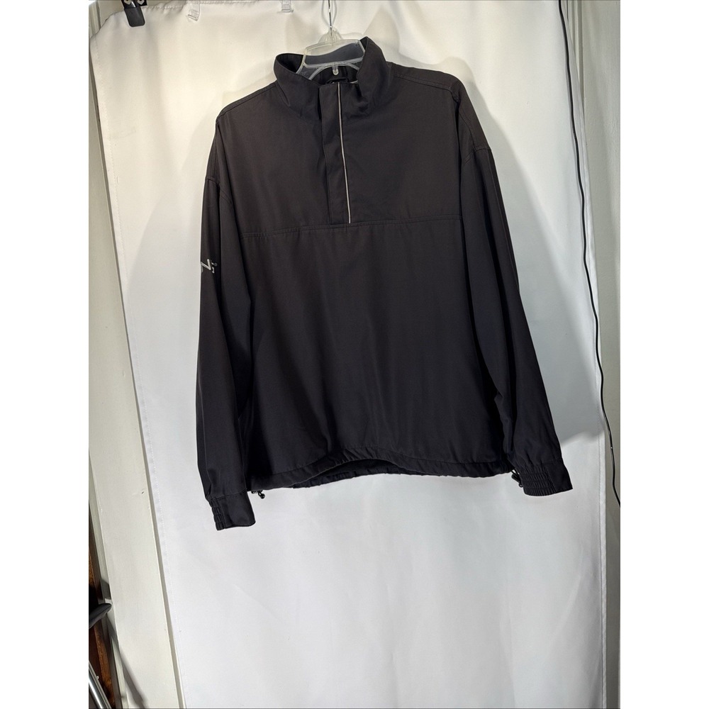 PING Collection Soft Black Size L 1/4 Zip Windbreaker Pullover Golf. ECU